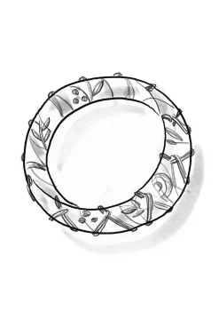 Armband Zuri I Ekologisk Bomull/återvunnet Trä