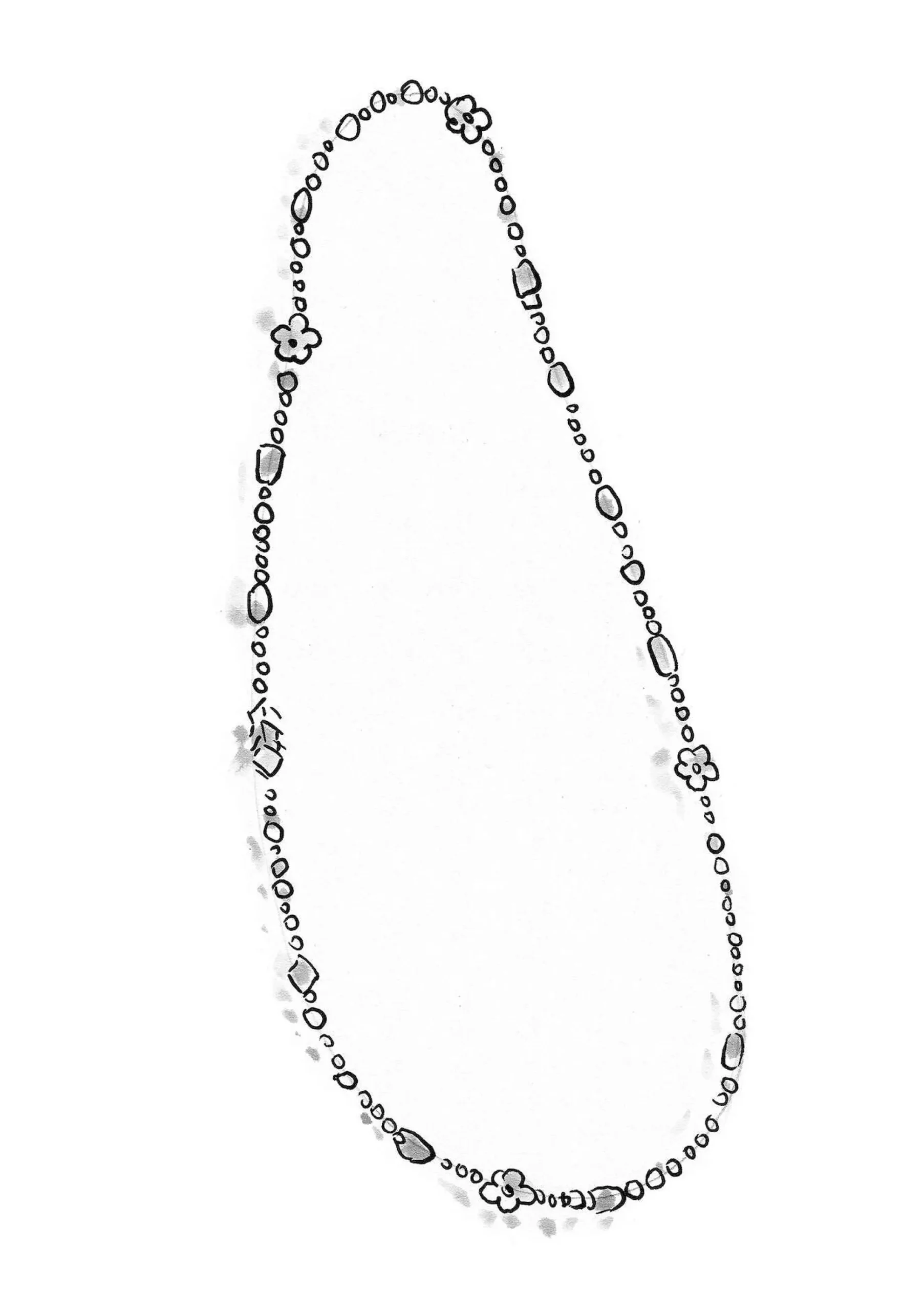 Halsband Jane I återvunna Glaspärlor
