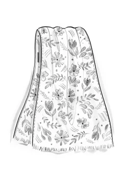 Sjal Prairie Rose I Ull